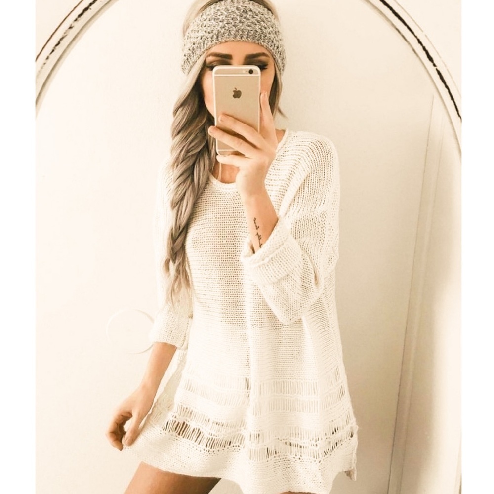 Show Me Your Mumu Cozy Knit Cream Sweater